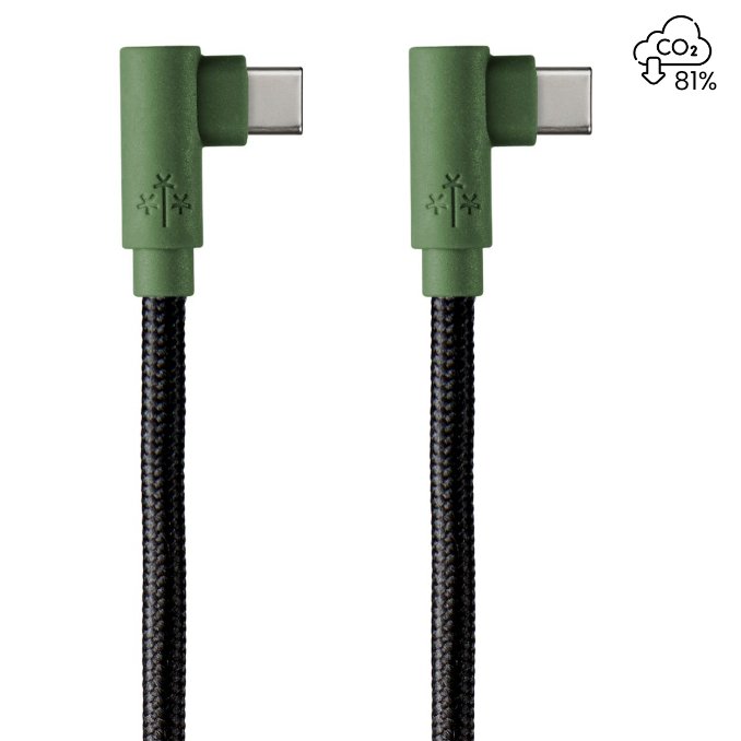 Cable Tipo C a Tipo C Carga Rápida 1.2m Sustentable - Hune | Tecnología Sustentable